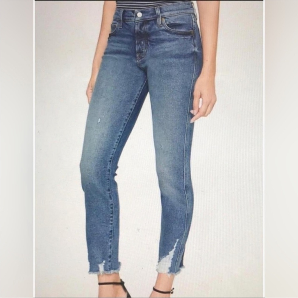 GAP High Rise Slim Straight Jeans with Distressed Detail Mid Rise Women’s 26 NWT